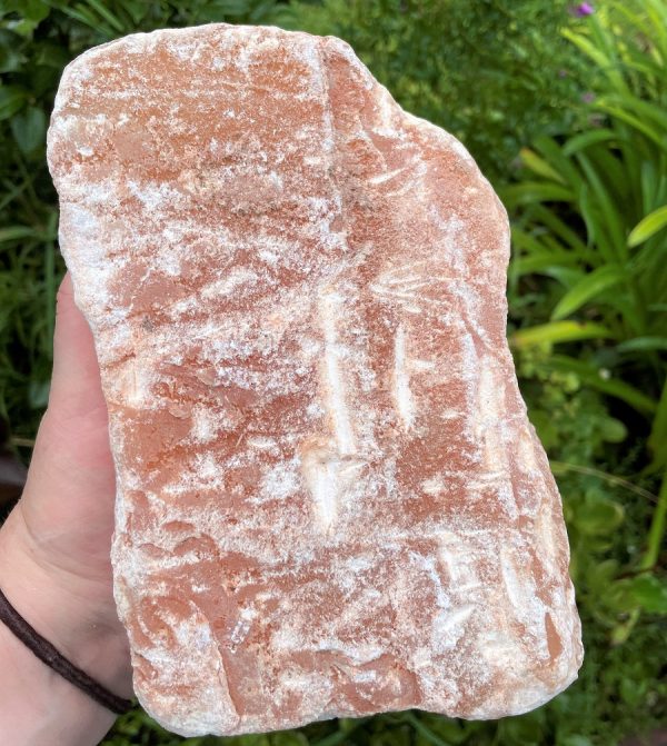 peach selenite crystal from Morocco