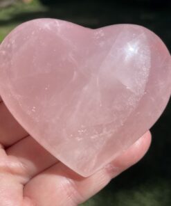 large Madagacan star rose quartz heart