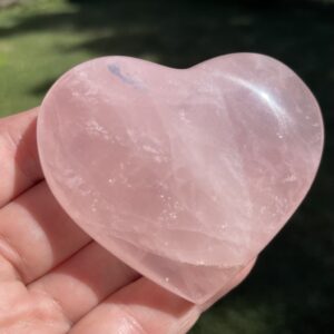 Madagacan rose quartz heart