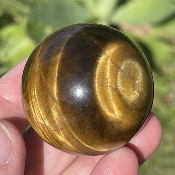 golden tigers eye sphere from South Africa