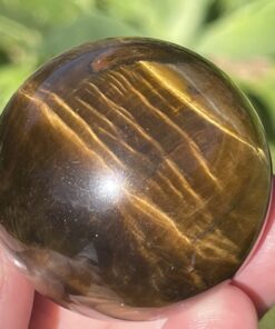 polished tigers eye sphere from South Africa
