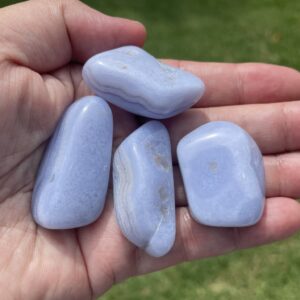 polished Blue Lace Agate crystals