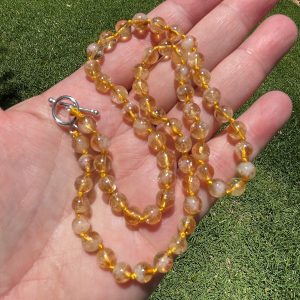 Citrine Necklace with sterling silver clasp