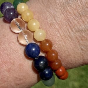 chakra bracelets with 7 crystals