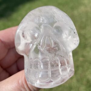 clear quartz crystal skull