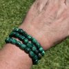 natural malachite bracelet in nugget beads from DR Congo