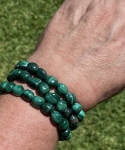 natural malachite bracelet in nugget beads from DR Congo