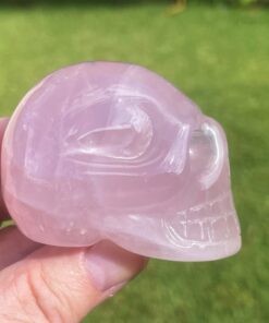 rose quartz skull