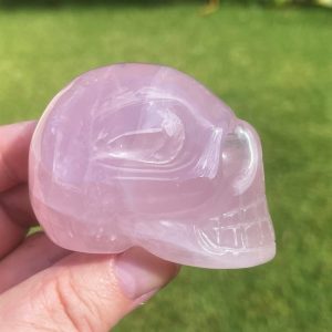 rose quartz skull
