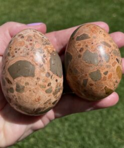 Leopardite jasper egg from Peru