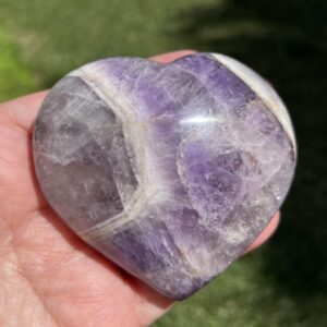 Banded Amethyst heart from Madagascar