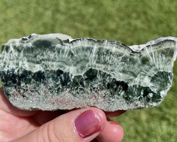 green seraphinite slice from Russia