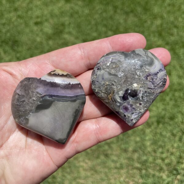unusual purple fluorite heart
