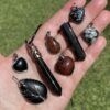 buy mahogany obsidian pendant in heart, wire wrap tree, drop and tear