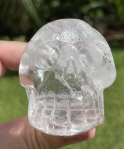 medium sized clear quartz skull