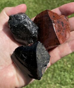 natural obsidian roughs or raw specimens