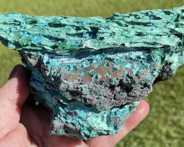 chrysocolla with malachite cluster