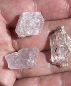 pink kunzite crystals