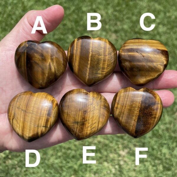 natural tiger's eye hearts from South Africa