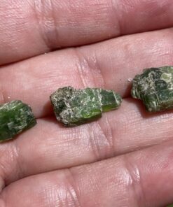 green tremolite crystals